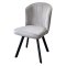 Стул на металлокаркасе мягкий серый из велюра (арт 29476)