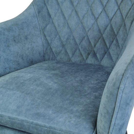 Стул-кресло с подлокотниками синий (арт 29513) Фото 3