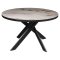Стол дизайнерский круглый из керамогранита D-120(+40) см (арт 35308)