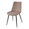 Стул ножки черные с мягким сидением бежевый велюровый (арт 6054)