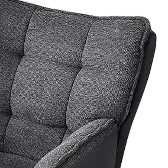 Стул на металлокаркасе с подлокотниками серый современный (арт 33812) Фото 2