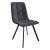 Стул с черными ножками с мягким сидением серый (арт 16674)
