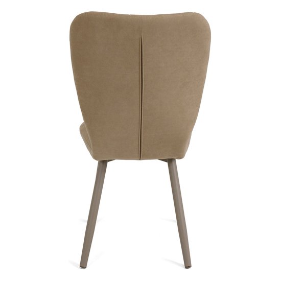 Стул мягкий бежевый из велюра (арт 23536) Фото 6