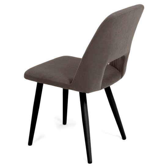 Стул металлический с черными ножками из велюра (арт 19804) Фото 2