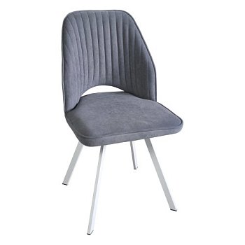 Стул на каркасе из металла мягкий из велюра (арт 31966) - Фото 2