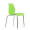 Стул на металлическом каркасе ножки хром зеленый пластиковый (арт 6631)