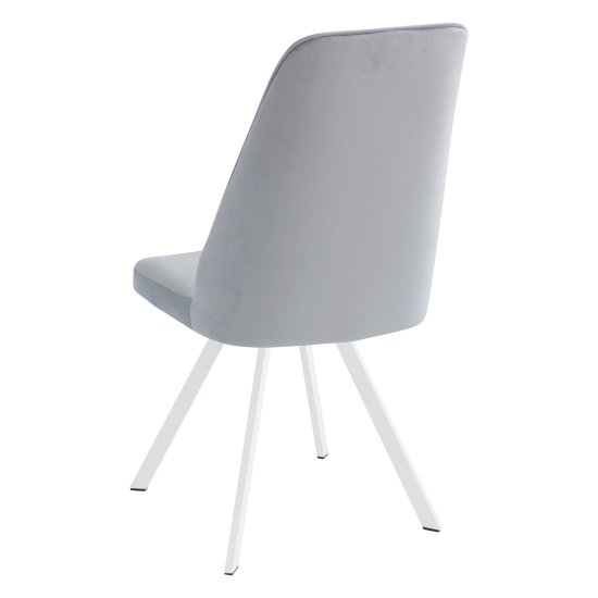 Стул на металлическом каркасе мягкий серый (арт 14926) Фото 2