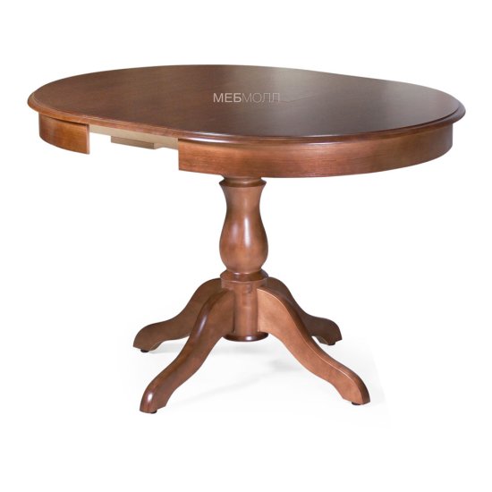 Стол обеденный раздвижной круглый из дерева классика (арт 5158) Фото 3