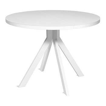 Стол обеденный круглый белый на одной ножке (арт 14119) - Фото 2