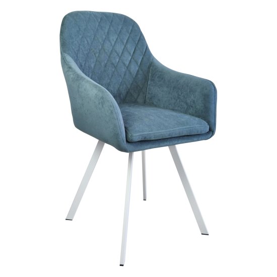 Полукресло мягкое с подлокотниками синее современное (арт 29529) Фото 1