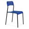 Стул на металлокаркасе синий пластмассовый (арт 32483)