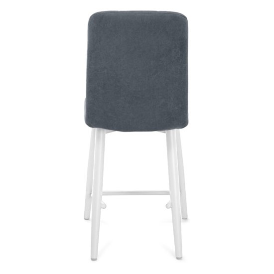 Стул на металлокаркасе серый из велюра современный (арт 18739) Фото 2