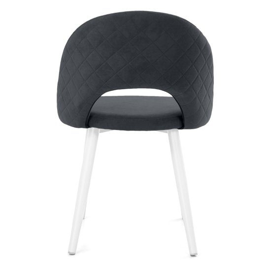 Стул мягкий серый с обивкой из велюра (арт 21647) Фото 2