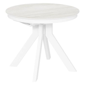 Стол кухонный раскладной керамический D-90(+32) см (арт 35131) - Фото 2