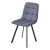 Стул на металлическом каркасе мягкий серый из велюра (арт 33899)