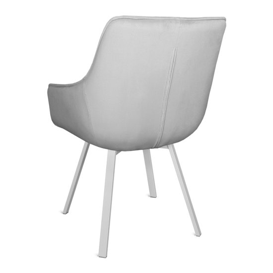 Стул-кресло мягкий с подлокотниками из бархата (арт 11145) Фото 2