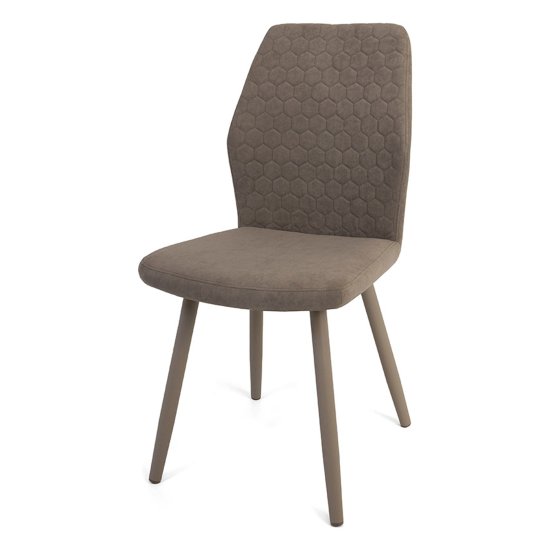 Стул металлический мягкий бежевый из велюра (арт 13807) Фото 3