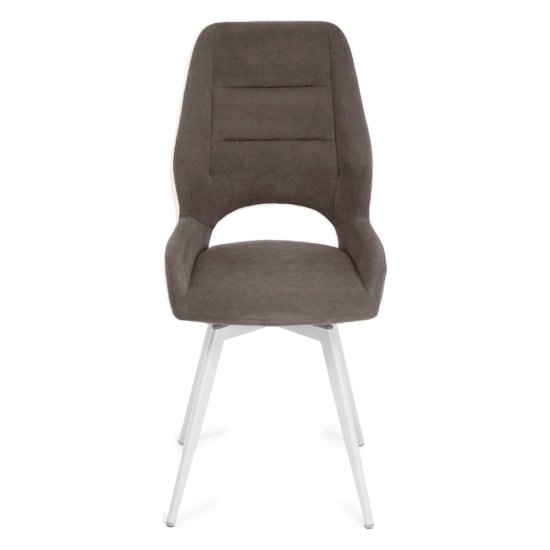 Стул для кухни мягкий бежевый из велюра (арт 35439) Фото 4