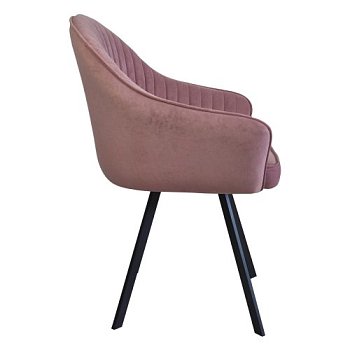 Полукресло на металлокаркасе розовое (арт 29541) - Фото 2