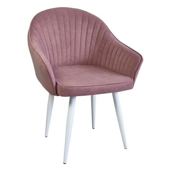 Стул-кресло на металлокаркасе с подлокотниками красный (арт 29551) Фото 1