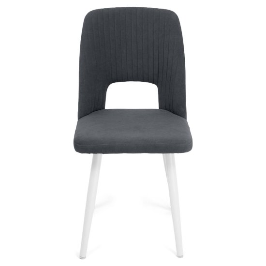 Стул кухонный на металлокаркасе мягкий серый современный (арт 19816) Фото 5