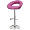 Барный стул на металлокаркасе мягкий розовый регулируемый (арт 5978)