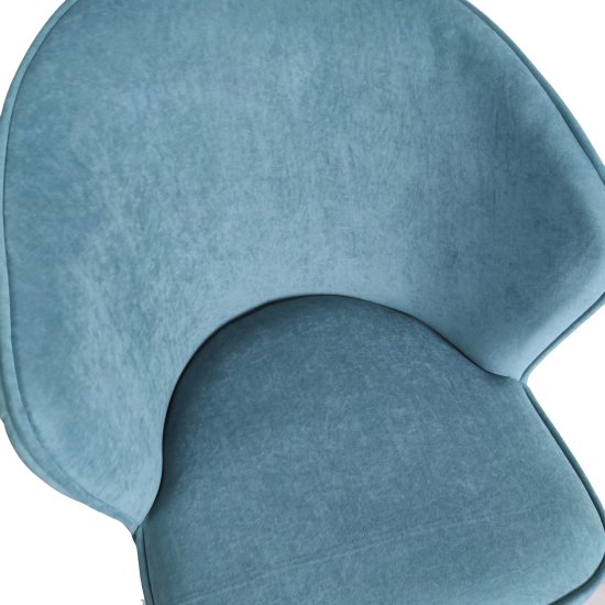 Стул на металлокаркасе голубой современный (арт 31741) Фото 3