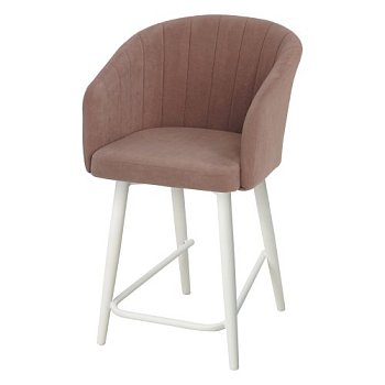 Полубарный стул с мягким сидением розовый современный (арт 27964) - Фото 2