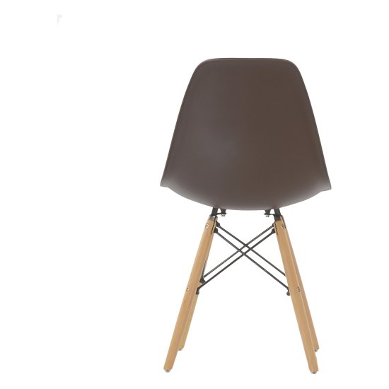 Стул дизайнерский коричневый пластмассовый eames (арт 7006) Фото 2