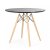 Стол обеденный дизайнерский круглый черный D-90 см eames (арт 7114)