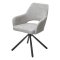 Стул металлический мягкий с подлокотниками серый (арт 33807)