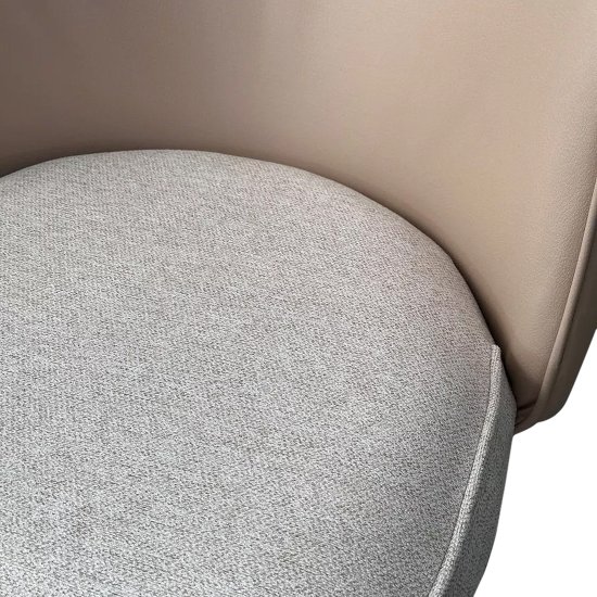 Стул с черными ножками мягкий бежевый (арт 33637) Фото 2