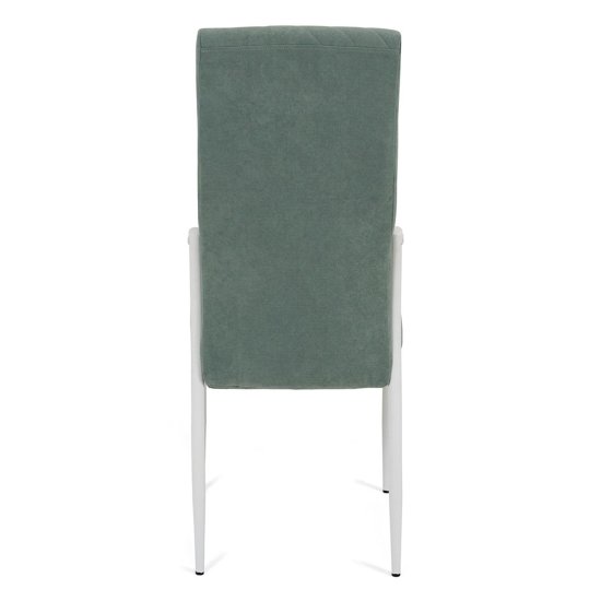 Стул на металлокаркасе мятный из велюра (арт 13523) Фото 6