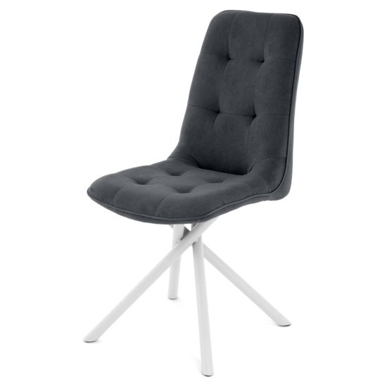 Стул серый с обивкой из велюра (арт 35333) Фото 4