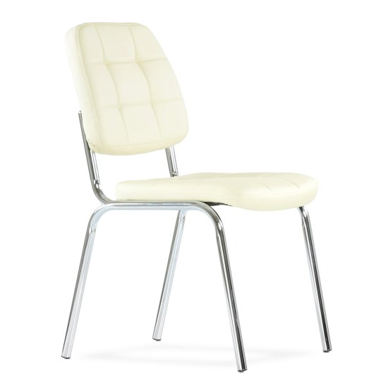 Стул хромированный слоновая кость современный (арт 29137) Фото 1