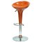 Барный стул металлический хромированный оранжевый регулируемый (арт 5974)