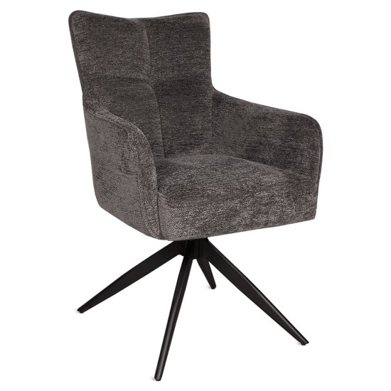 Полукресло на металлокаркасе мягкое серое велюровое (арт 35401) Фото 1