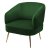 Стул-кресло дизайнерский мягкий с подлокотниками зеленый (арт 28442)