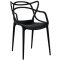 Стул ножки черные черный из пластика (арт 2360)