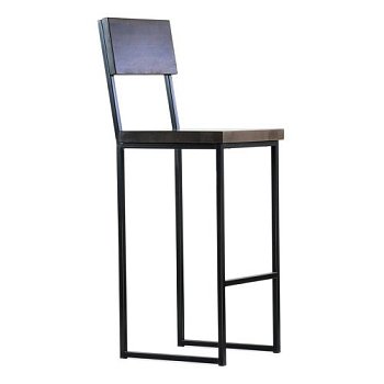 Барный высокий стул коричневый лофт (арт 29312) - Фото 2