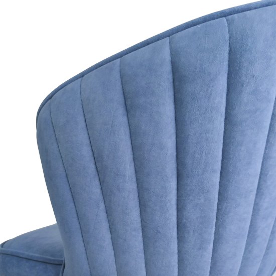Стул с черными ножками мягкий синий (арт 31740) Фото 6