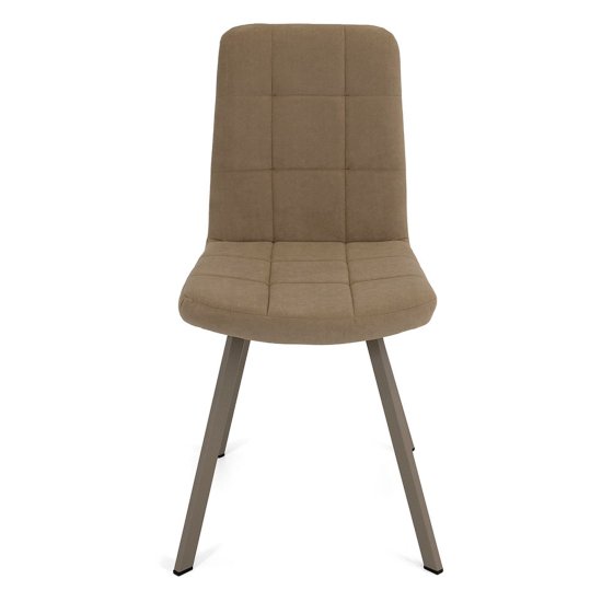 Стул мягкий бежевый из велюра (арт 18726) Фото 2