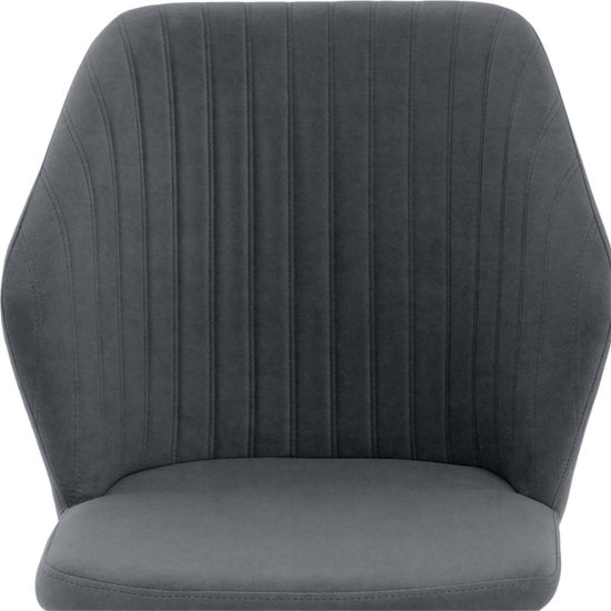 Стул на металлокаркасе мягкий серый современный (арт 35423) Фото 8