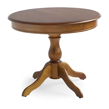 Стол обеденный раздвижной на 1 ножке D-90(+30) см классика (арт 5154) - Фото 2
