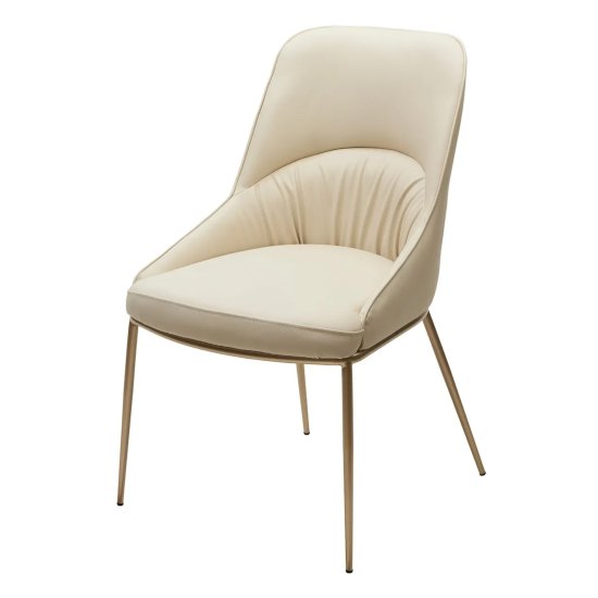 Стул на металлическом каркасе кремовый (арт 32436) Фото 1