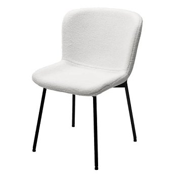 Стул на металлическом каркасе мягкий белый (арт 29020) - Фото 2