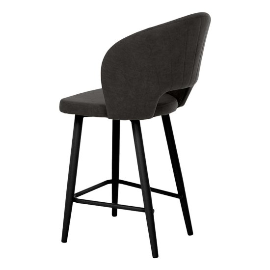 Полубарный стул на металлокаркасе мягкий велюровый (арт 26725) Фото 3