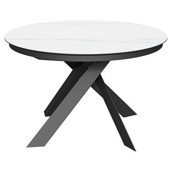 Стол круглый с керамической столешницей на одной ножке (арт 35162) - Фото 2