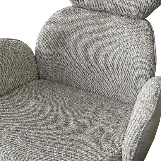 Полукресло мягкое с подлокотниками кремовое современное (арт 33937) Фото 2