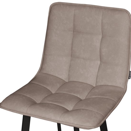 Стул полубарный с черными ножками слоновая кость (арт 14789) Фото 3